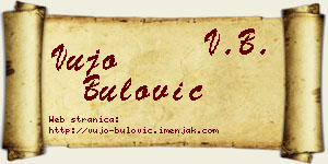 Vujo Bulović vizit kartica